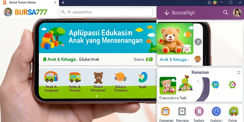 Tampilan antarmuka aplikasi BURSA777 yang ramah anak dan interaktif.