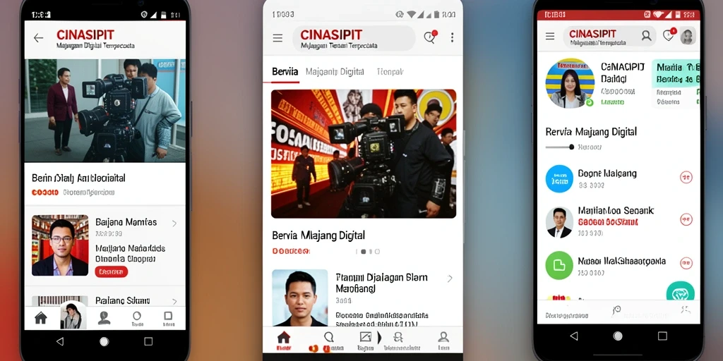 Tampilan antarmuka aplikasi Majalah Digital CINASIPIT yang modern.