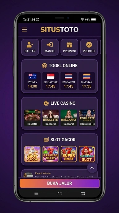Tampilan link alternatif situstoto
